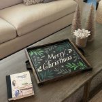 Merry Christmas Flourish Tray - 22x22 Framed