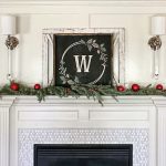 Winter Wreath Monogram - 22x22 Framed