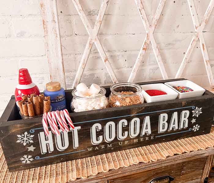 A hot cocoa bar for small spaces - Chalking Up Success!