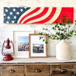 Wavy USA Flag - horizontal - 12x48