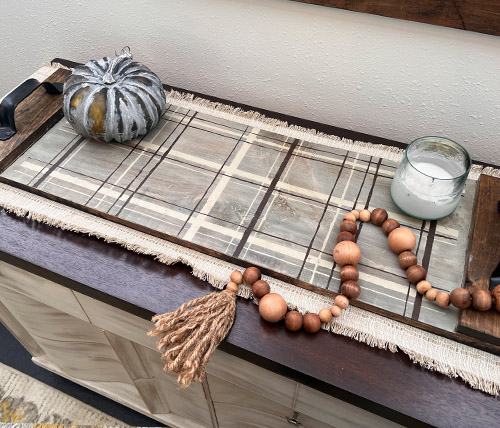 Plaid Tray Staged Photo