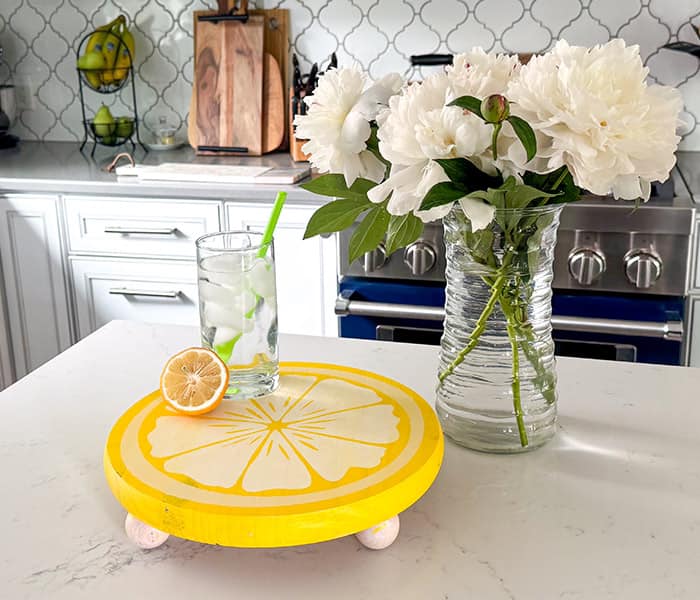 Fruit Pedestal Tray Staged