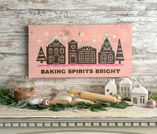 Gingerbread Village 18x32 Sign