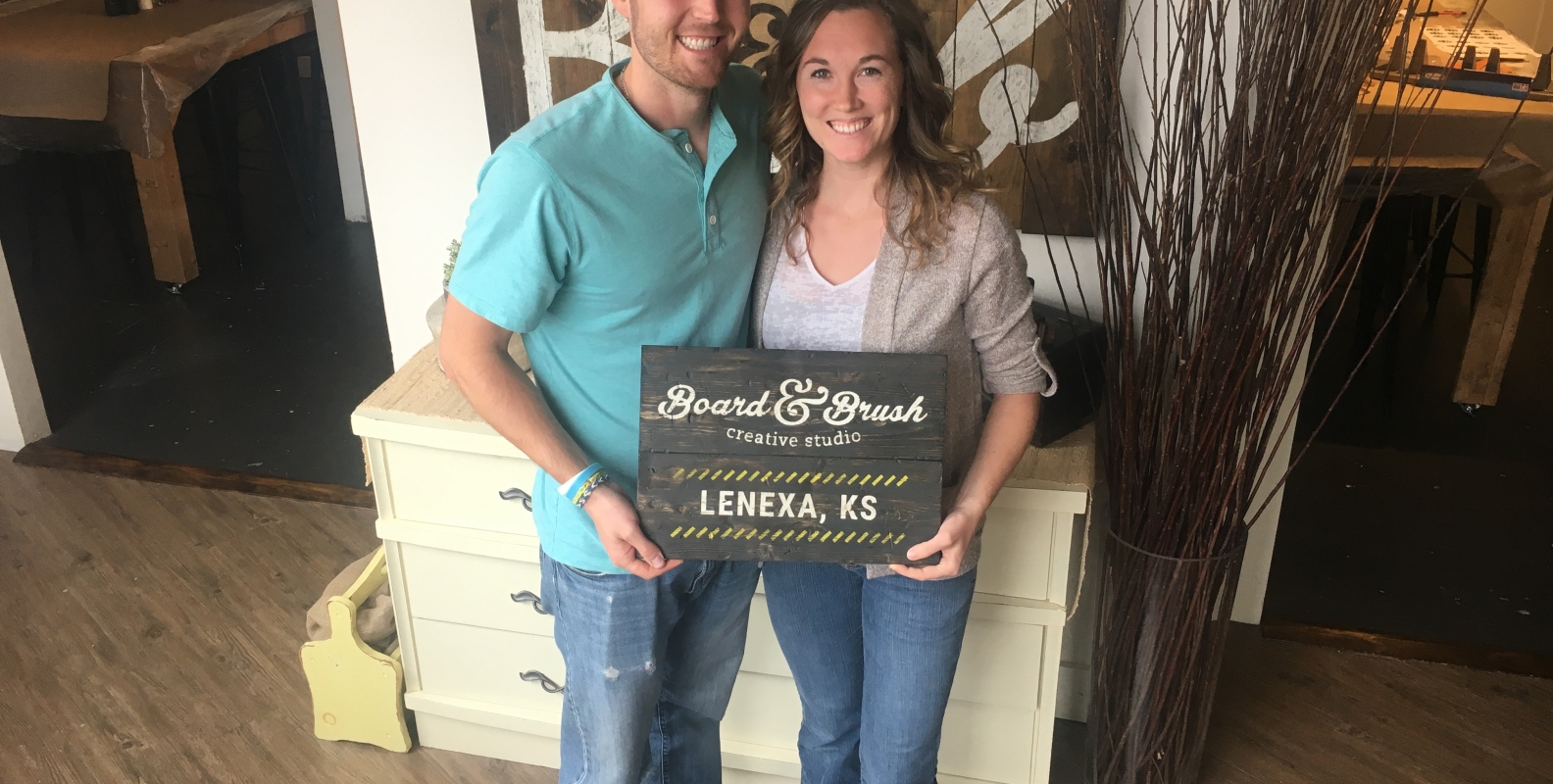 Lenexa, KS Board & Brush Set to Open Book A DIY